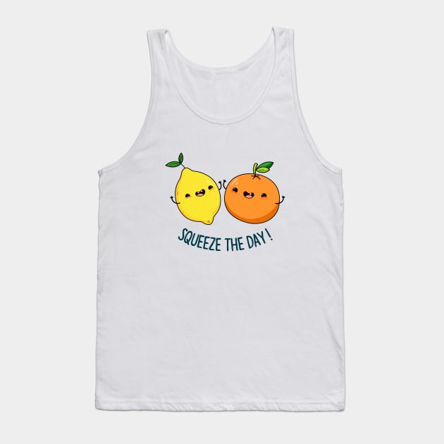 Squeeze The Day Cute Seize The Day Lemon Pun Tank Top by punnybone